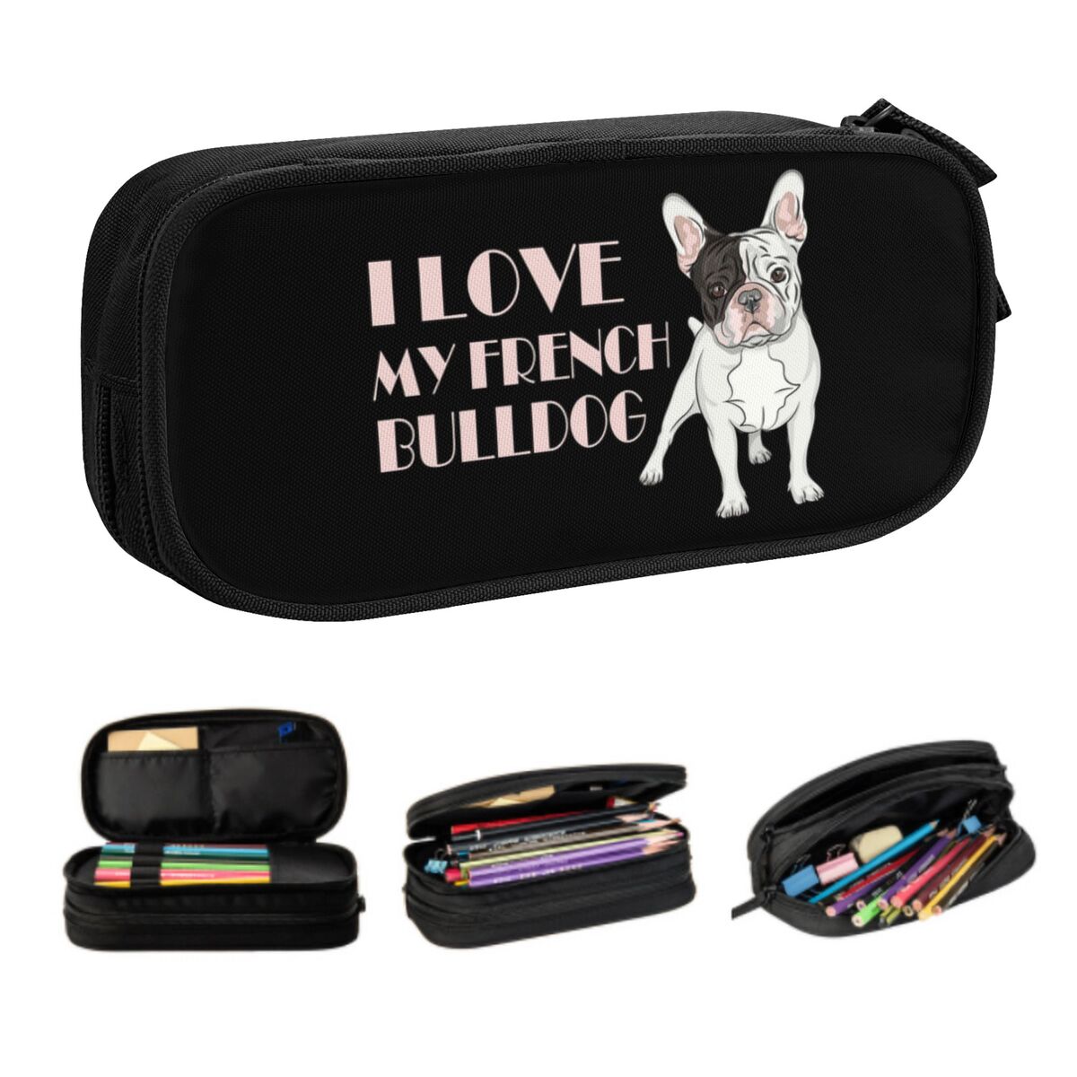 Pet X Supplies & Tack Grooming - Trousse à crayons personnalisée bouledogue français